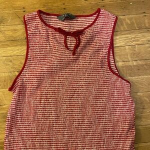 Primark Red and White Checkered Tank Top